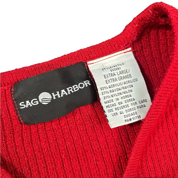 Sag Harbor Red Cardigan - Picture 2 of 6